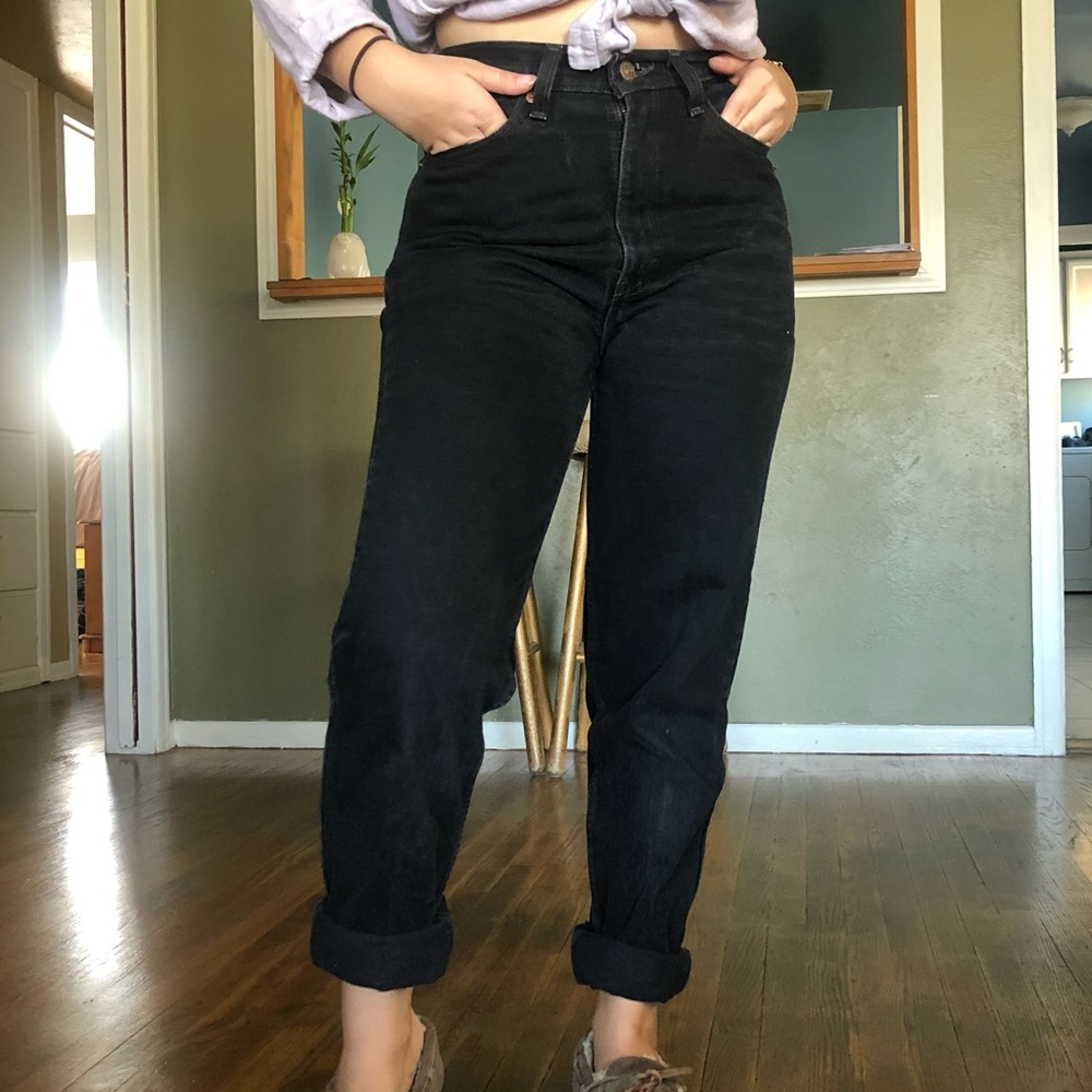 Levi’s tapered 512 vintage black stonewash jeans